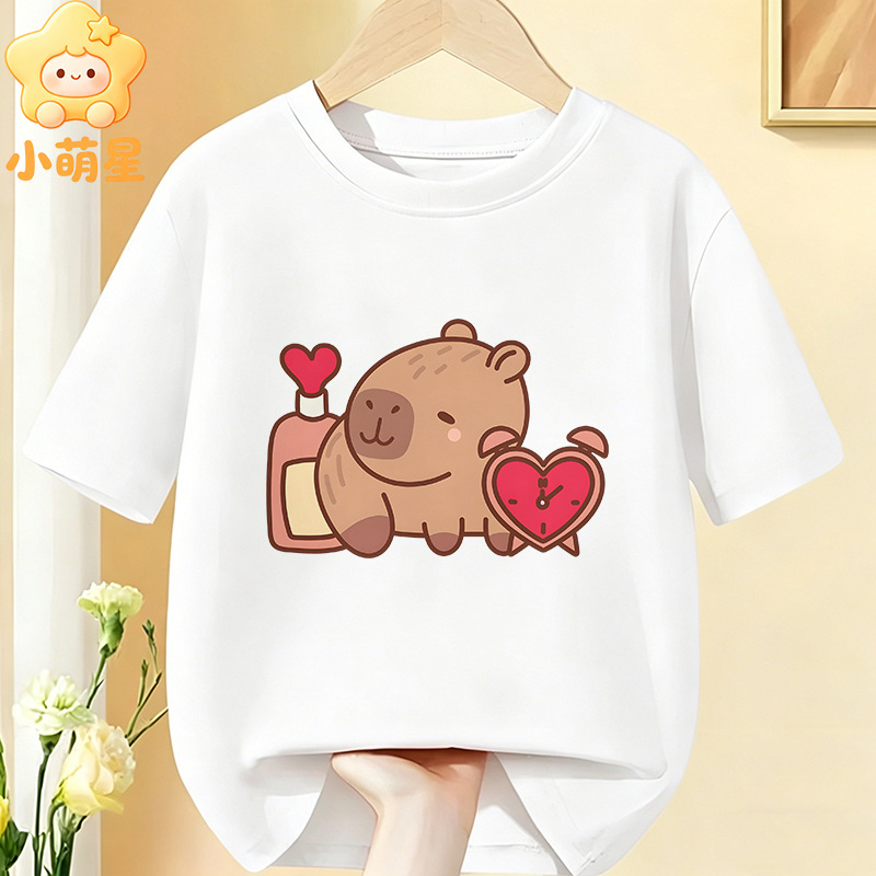 Παιδικό κοντομάνικο T‑shirt με καπιμπάρα και φάκελο με καρδιά, 100% βαμβάκι, Σειρά Θεραπείας, Μοντέλο 60424-4