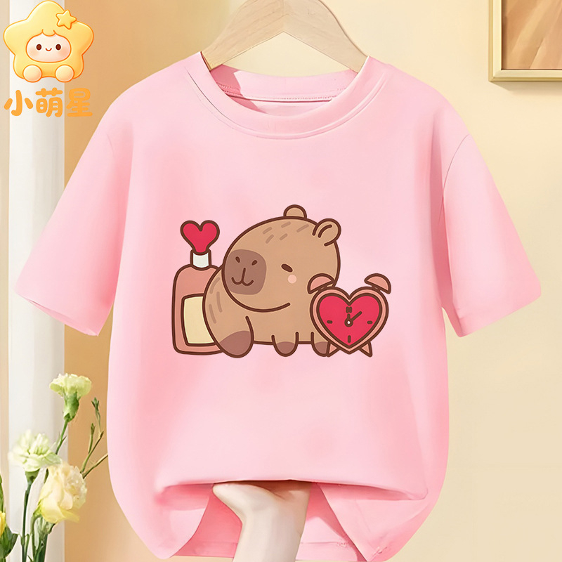 Παιδικό κοντομάνικο T‑shirt με καπιμπάρα και φάκελο με καρδιά, 100% βαμβάκι, Σειρά Θεραπείας, Μοντέλο 60424-4