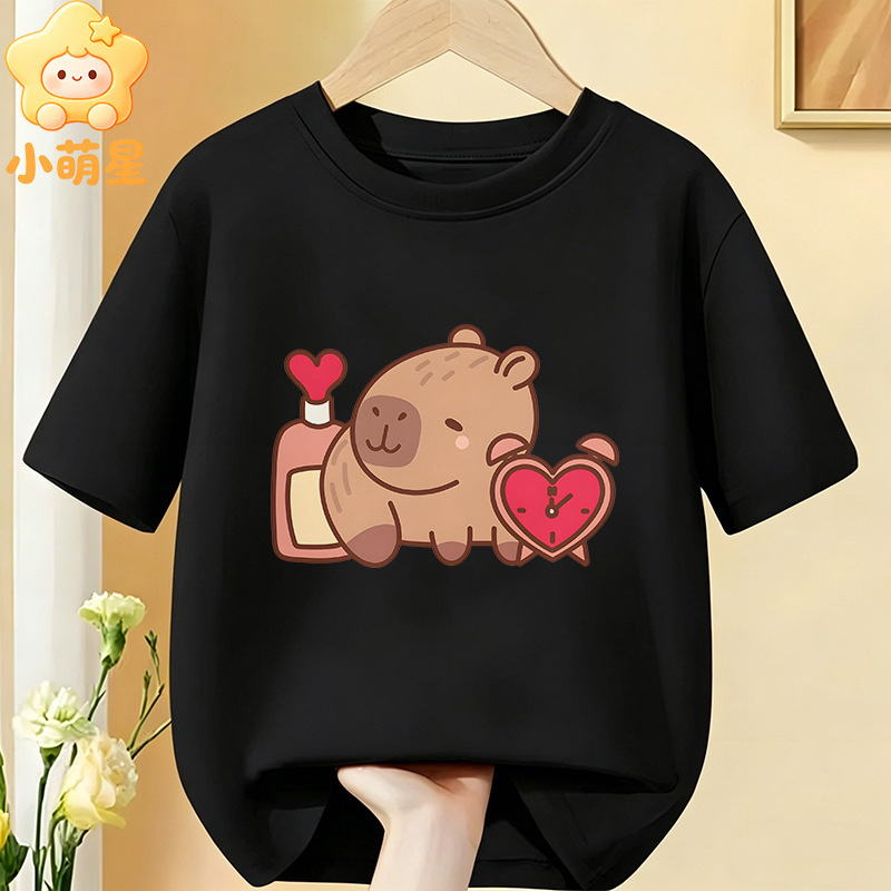 Παιδικό κοντομάνικο T‑shirt με καπιμπάρα και φάκελο με καρδιά, 100% βαμβάκι, Σειρά Θεραπείας, Μοντέλο 60424-4