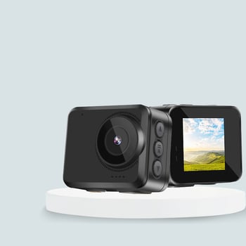 Cameră de acțiune 4K cu stabilizare electronică a imaginii, rezistentă la apă, Wi-Fi, control de la distanță prin telefon, 64GB