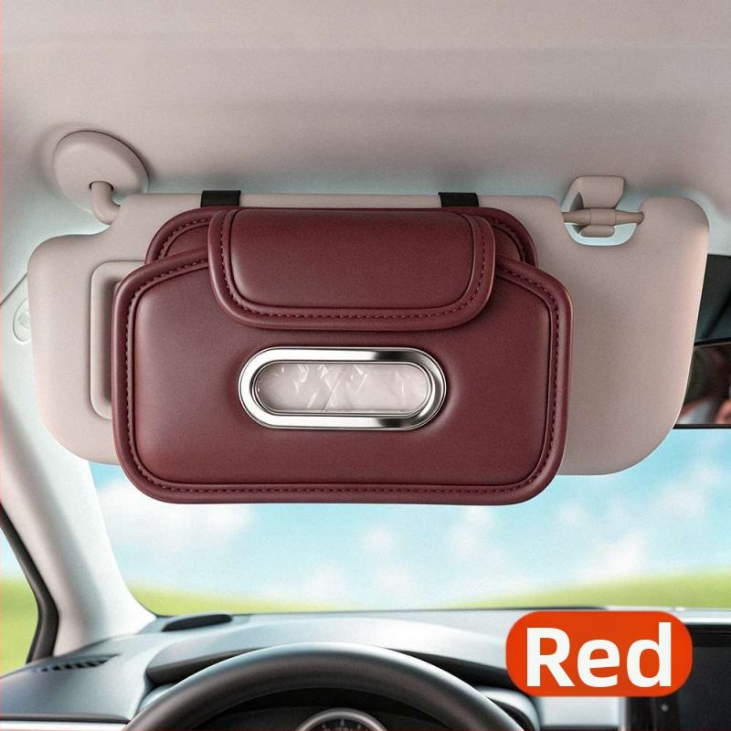 Automobilová schránka na vreckovky do auta, s uchytením na slnečnú clonu, neprekáža výhľadu, s veľkou kapacitou