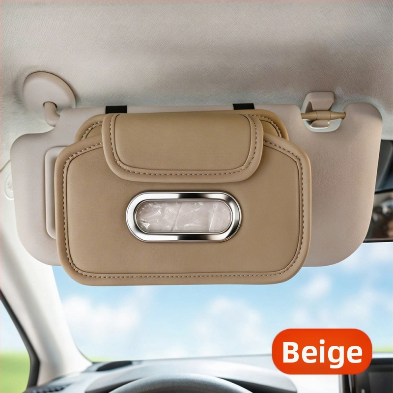 Automobilová schránka na vreckovky do auta, s uchytením na slnečnú clonu, neprekáža výhľadu, s veľkou kapacitou