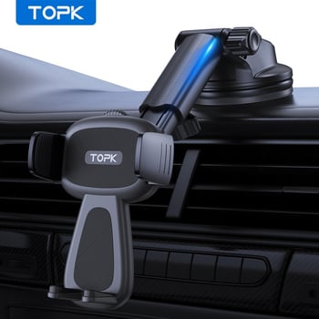 TOPK D57N държач за автомобил с вакуумна чашка за табло и телефон