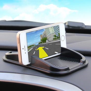 Suport pentru telefon auto multifuncțional cu slot pentru două SIM-uri, suport pentru navigație și pernă anti-alunecare pentru bord