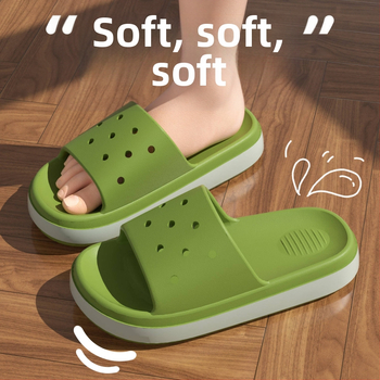 Dječje ljetne papuče za unutarnju i vanjsku upotrebu, unisex EVA sandale, uzorak blok boja, model NKE501