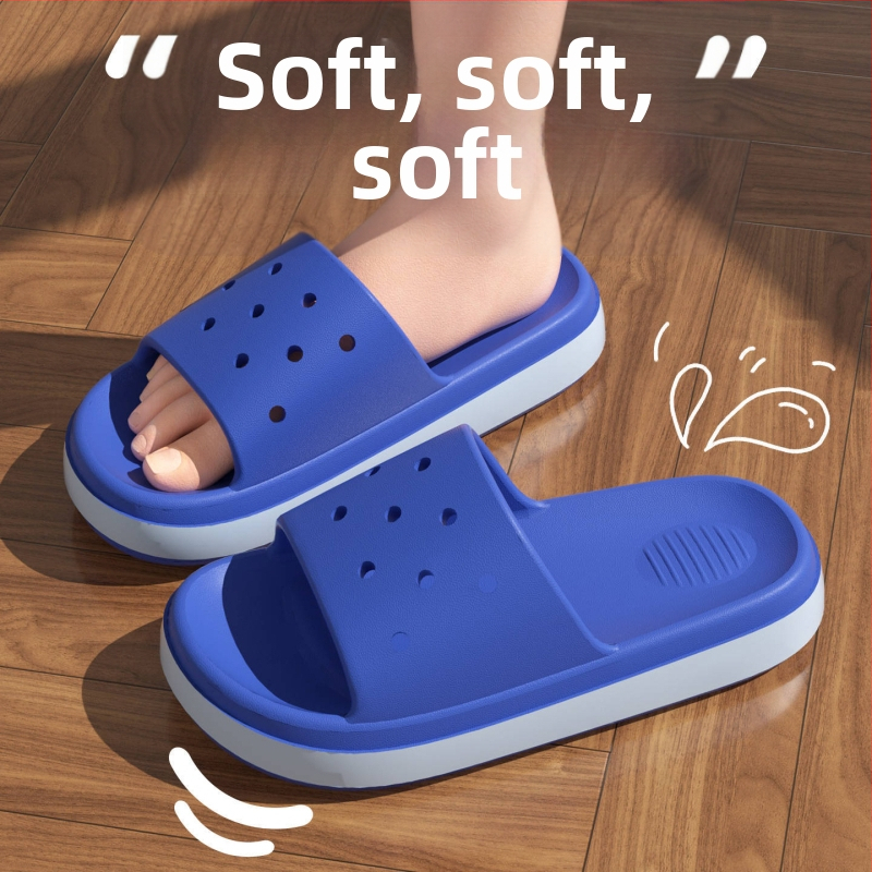 Dječje ljetne papuče za unutarnju i vanjsku upotrebu, unisex EVA sandale, uzorak blok boja, model NKE501