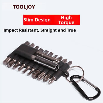 Prenosný set bitov skrutkovača 25 mm: Torx, Philips/Pozidriv a ploché hlavy, viacúčelový