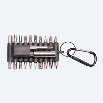 Prenosný set bitov skrutkovača 25 mm: Torx, Philips/Pozidriv a ploché hlavy, viacúčelový