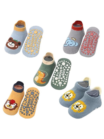 Vlastné detské ponožky unisex, strednej dĺžky, protišmykové silikónové bodky, dvojihlové pletenie, OEM spracovanie