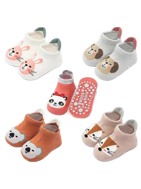 Vlastné detské ponožky unisex, strednej dĺžky, protišmykové silikónové bodky, dvojihlové pletenie, OEM spracovanie