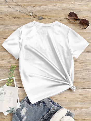 Κ-pop εμπνευσμένο κοριτσίστικο T-shirt με 3D εκτύπωση, καλοκαιρινό, άνετο και καθημερινό