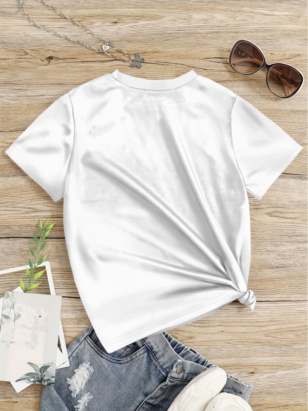 Κ-pop εμπνευσμένο κοριτσίστικο T-shirt με 3D εκτύπωση, καλοκαιρινό, άνετο και καθημερινό