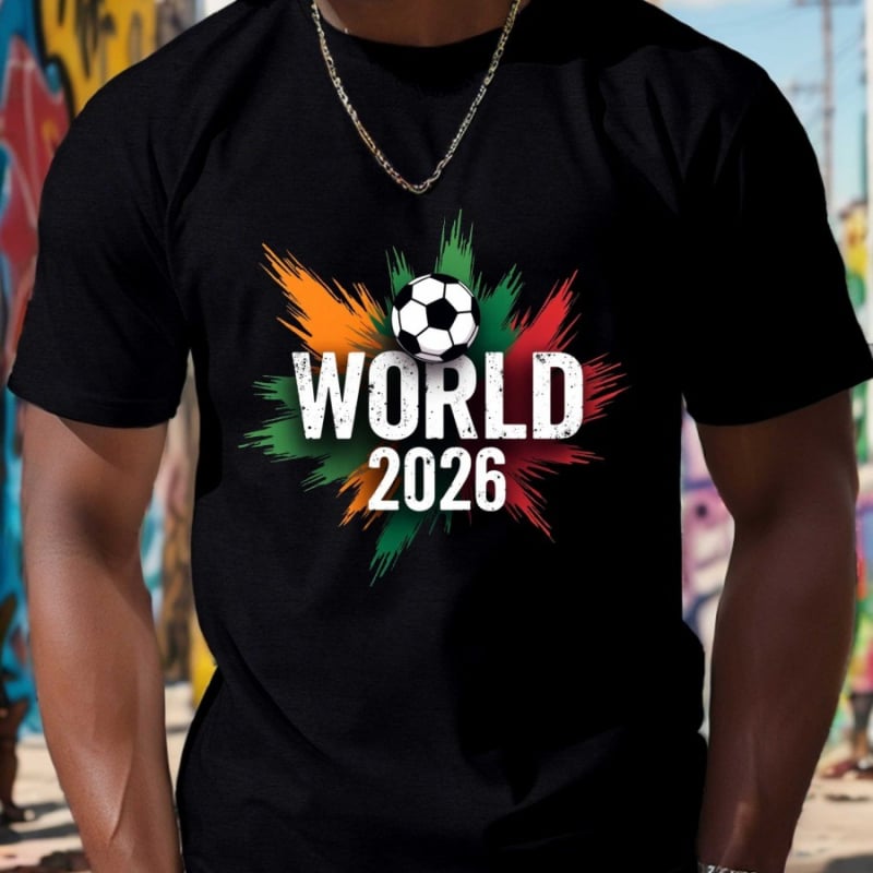 Ανδρικό κοντομάνικο T‑shirt με στρογγυλή λαιμό, καλοκαίρι, καθημερινό στυλ μόδας, ευρωπαϊκό-αμερικάνικο στυλ