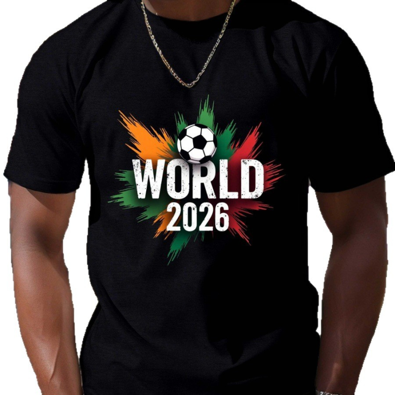 Ανδρικό κοντομάνικο T‑shirt με στρογγυλή λαιμό, καλοκαίρι, καθημερινό στυλ μόδας, ευρωπαϊκό-αμερικάνικο στυλ