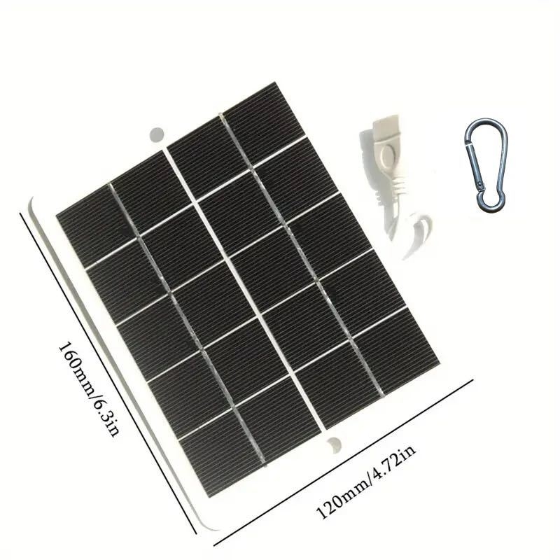 Panou solar monocristalin de 3W pentru încărcarea telefonului mobil, baterie externă portabilă pentru exterior