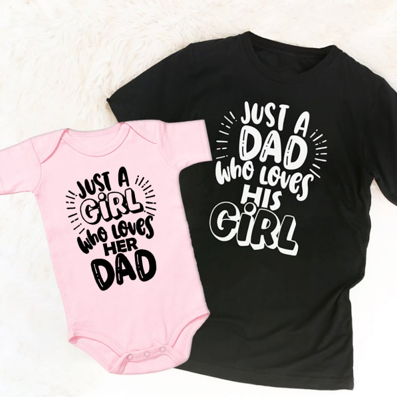 Tricou de familie cu imprimeu litere – pentru tată și copil