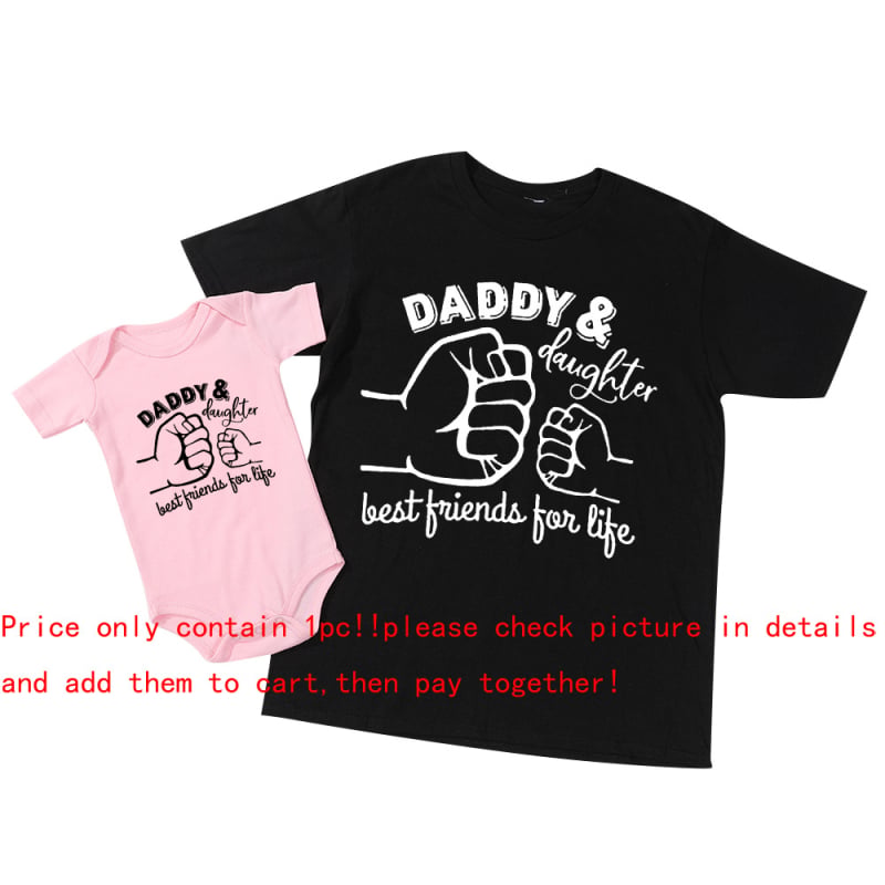 Tricou de familie cu imprimeu litere – pentru tată și copil