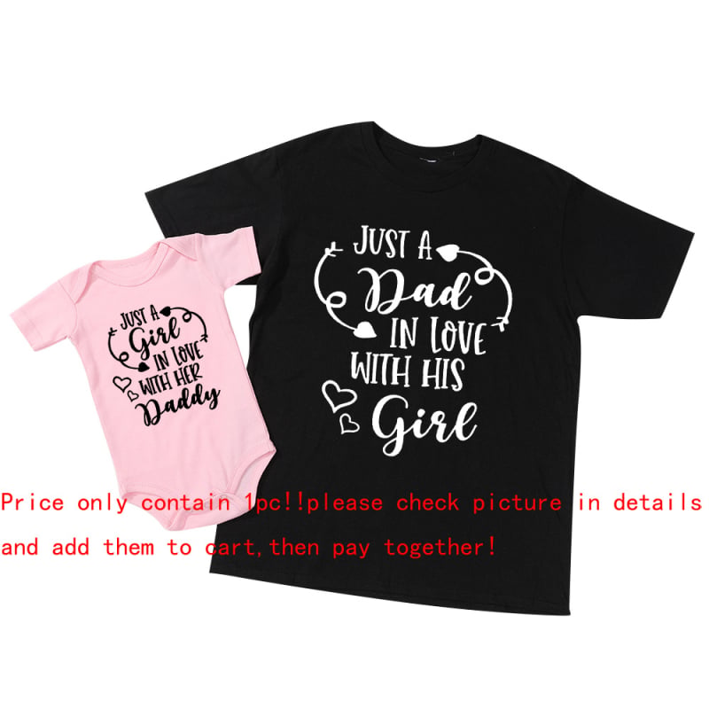 Tricou de familie cu imprimeu litere – pentru tată și copil