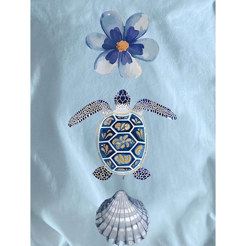 Tricou din bumbac cu mâneci scurte, imprimeu minimalist, ținută zilnică casual pentru femei, mai multe modele