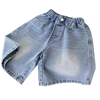Αγόρια, λεπτά denim σορτς για το καλοκαίρι, μέχρι το γόνατο, μονόχρωμα, 2026 νέο μοντέλο, στυλάτα και μοντέρνα