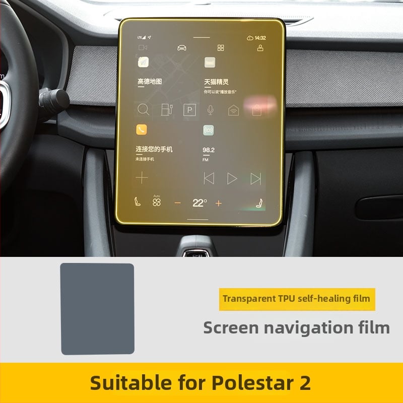 Polestar 2 ochranný priehľadný film na obrazovku centrálnej konzoly, TPU, univerzálny doplnok do auta