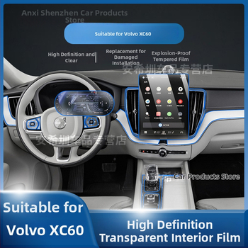 Volvo XC60 Ochranná fólia pre centrálny displej a prístrojovú dosku, TPU fólia pre interiér vozidla