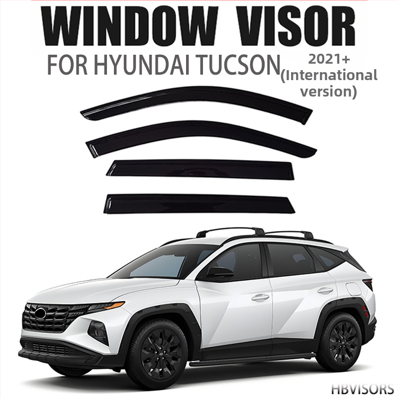 Okenné štíty proti dažďu pre Hyundai Tucson 2021+ – Black Warrior