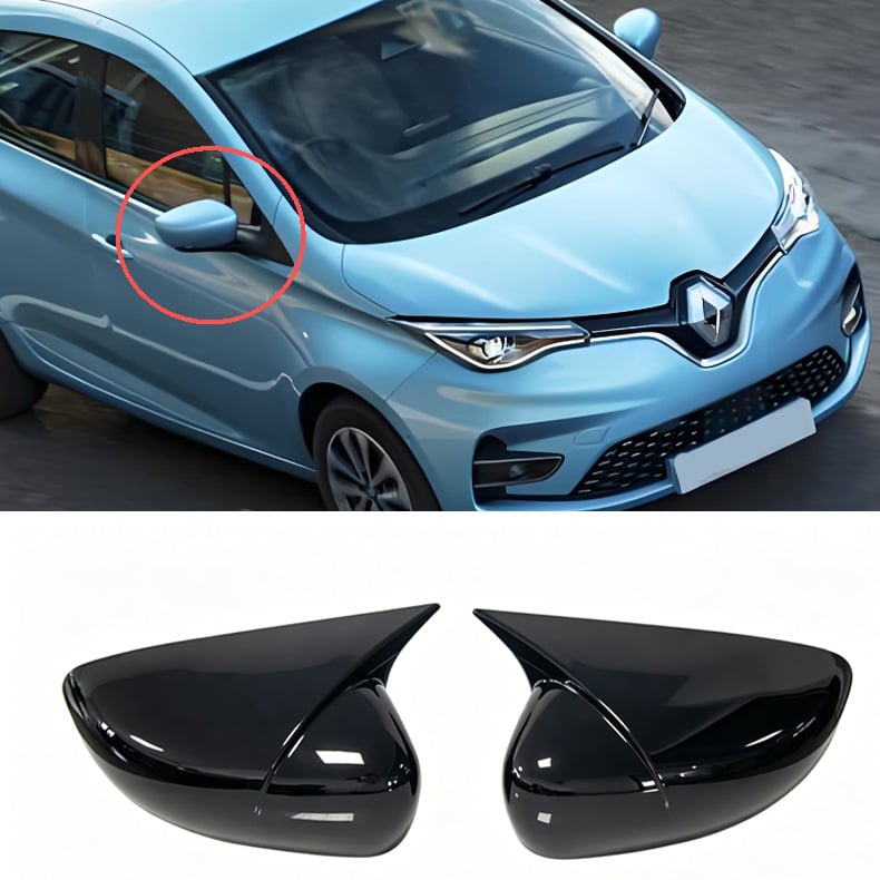 Capac oglindă retrovizoare în formă de corn pentru Renault Zoe 2019–2020, carcasă oglindă, accesoriu de modificare CLIO4