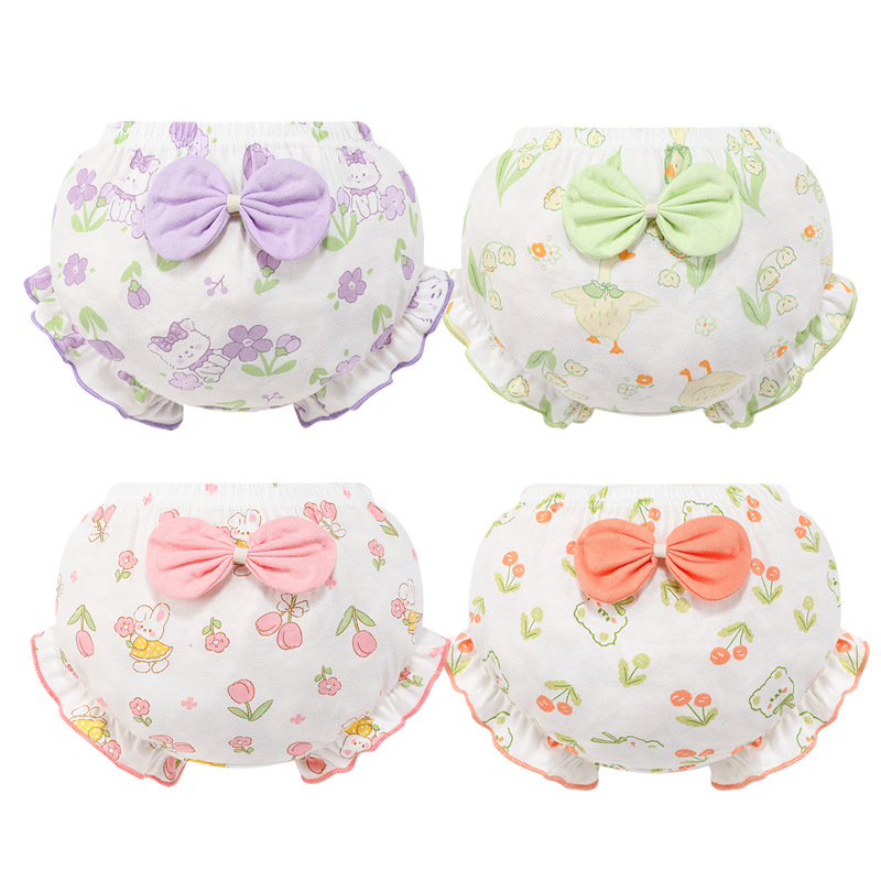 Chiloți pentru copii din bumbac, unisex, antibacteriali, imprimeu cu desene animate, 100% bumbac