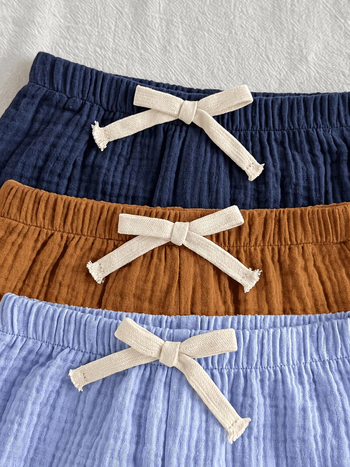 Set de pantaloni pentru copii, vară, talie elastică, țesătură tricotată ușoară