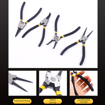 Clește pentru inele circlip, interne și externe, cu fălci drepte, dimensiuni 5–13 inch