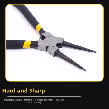 Clește pentru inele circlip, interne și externe, cu fălci drepte, dimensiuni 5–13 inch