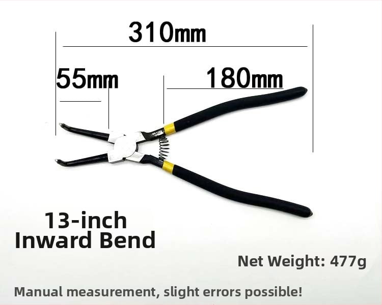 Clește pentru inele circlip, interne și externe, cu fălci drepte, dimensiuni 5–13 inch