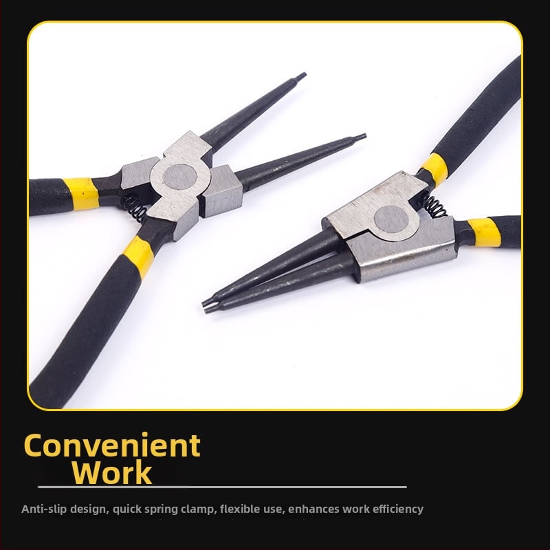 Clește pentru inele circlip, interne și externe, cu fălci drepte, dimensiuni 5–13 inch