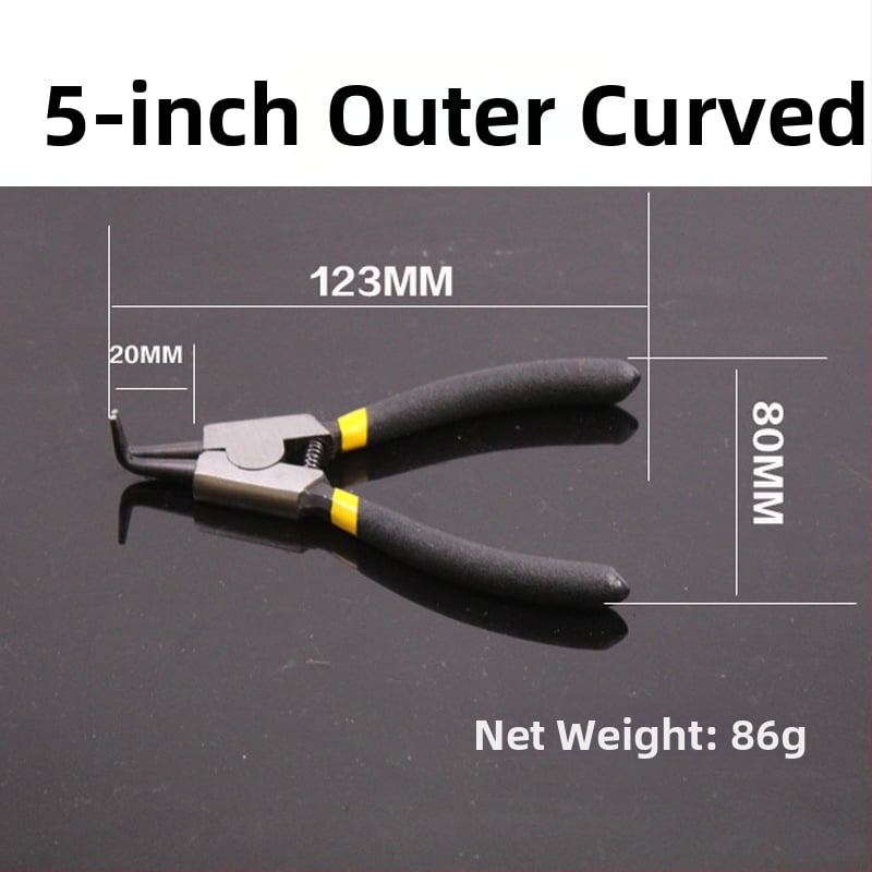 Clește pentru inele circlip, interne și externe, cu fălci drepte, dimensiuni 5–13 inch