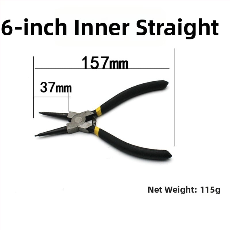 Clește pentru inele circlip, interne și externe, cu fălci drepte, dimensiuni 5–13 inch