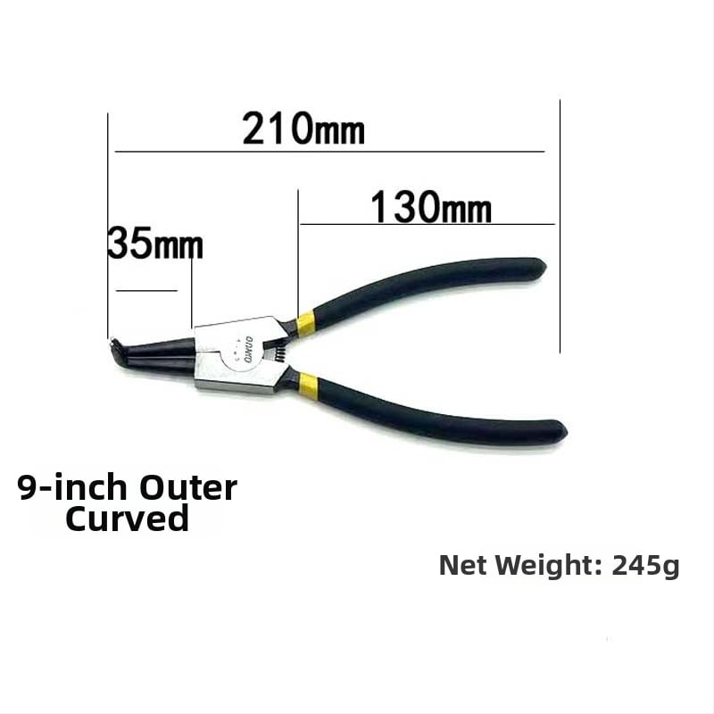 Clește pentru inele circlip, interne și externe, cu fălci drepte, dimensiuni 5–13 inch