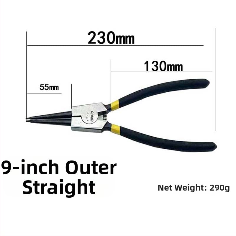 Clește pentru inele circlip, interne și externe, cu fălci drepte, dimensiuni 5–13 inch