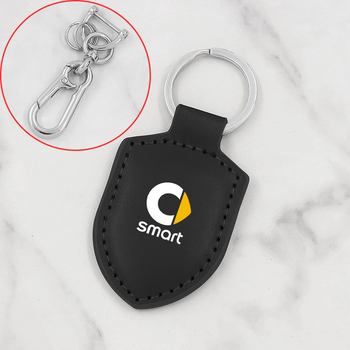 Breloc auto potrivit pentru Mercedes-Benz Smart Elf 1-3-5 cu piele texturată din carbon și cataramă pentru bărbați și femei