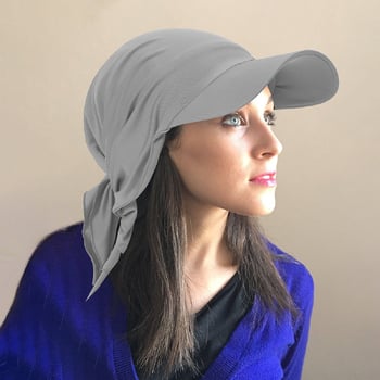 Șapcă de baseball de vară pentru export european și american, en-gros, cu cravată pe spate, pălărie pentru exterior, vizieră de culoare uni, eșarfă/pălărie