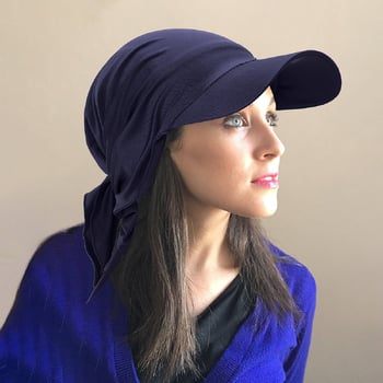 Șapcă de baseball de vară pentru export european și american, en-gros, cu cravată pe spate, pălărie pentru exterior, vizieră de culoare uni, eșarfă/pălărie