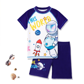 Set de costume de baie pentru copii, pentru băieți cu vârsta cuprinsă între 3-6-12 ani, în stil desen animat, costum de baie de vară pentru copii mici