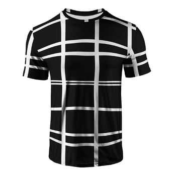 Tricou de vară cu dungi, confecționat dintr-un material ușor și respirabil, pentru bărbați, pentru petreceri, acasă, socializare, retro, streetwear, 2025