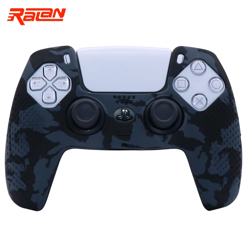 Silikónové ochranné puzdro pre ovládač/gamepad PS5 s maskáčovým motívom a vodoznakom