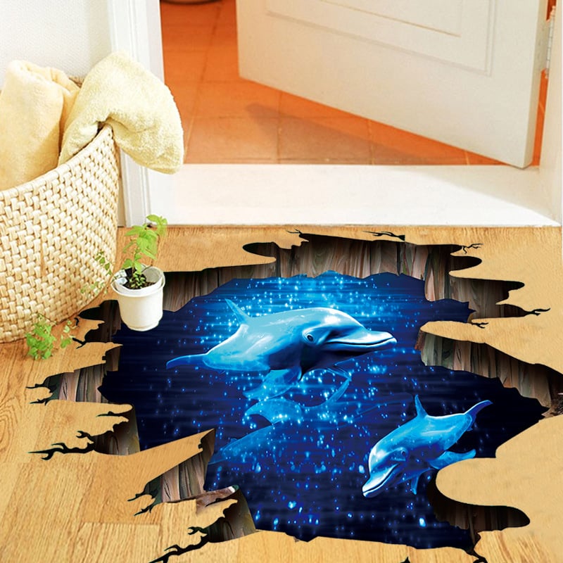 Vansi új sötétkék PVC padlómatrica Phantom Dolphin FX9605
