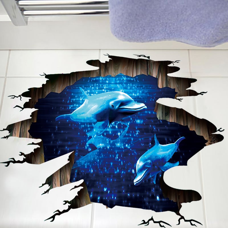 Vansi új sötétkék PVC padlómatrica Phantom Dolphin FX9605