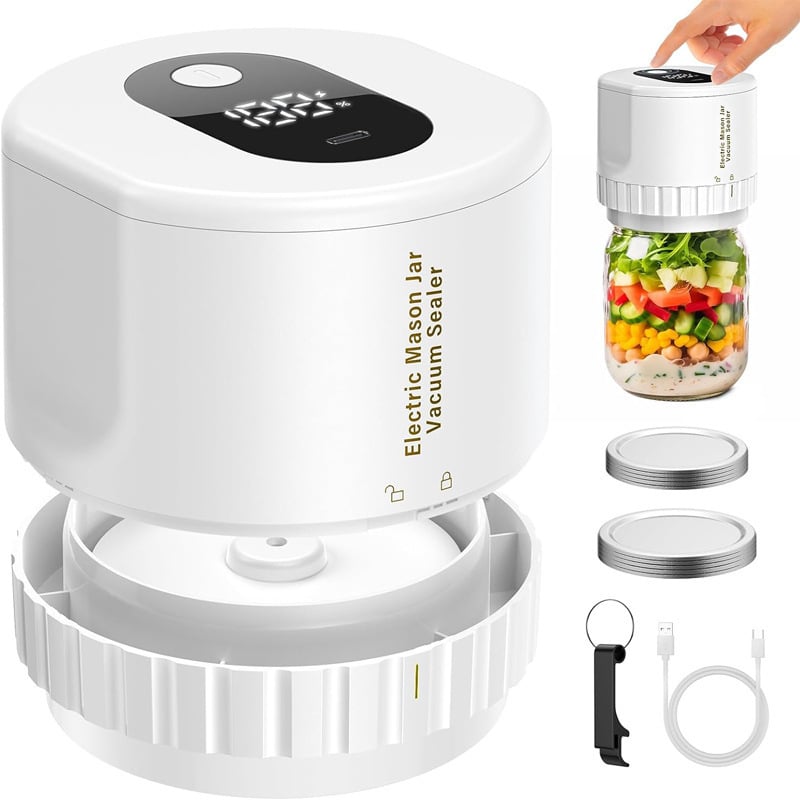 Νέα διασυνοριακή μηχανή σφράγισης βάζων Mason, πλήρως αυτόματη μικρή οικιακή μηχανή κονσερβοποίησης τροφίμων, μηχανή σφράγισης κενού αέρος, ηλεκτρική μηχανή σφράγισης
