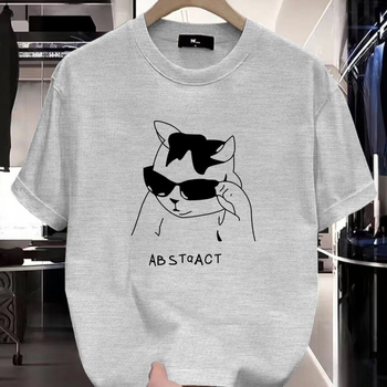 Тениска Party Cat за любители на котки – забавен принт, ежедневна памучна къс ръкав