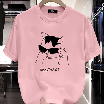 Тениска Party Cat за любители на котки – забавен принт, ежедневна памучна къс ръкав