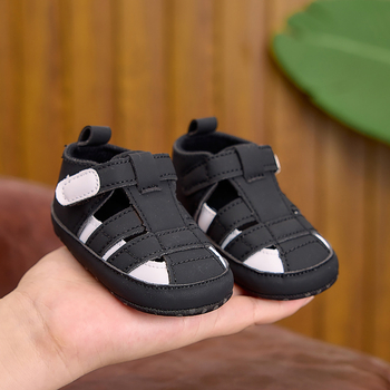 Ljetne bebi sandale za 0–12 mjeseci, zatvoren vrh, mekana potplata, prozračan dizajn, sandale za hodanje, unisex